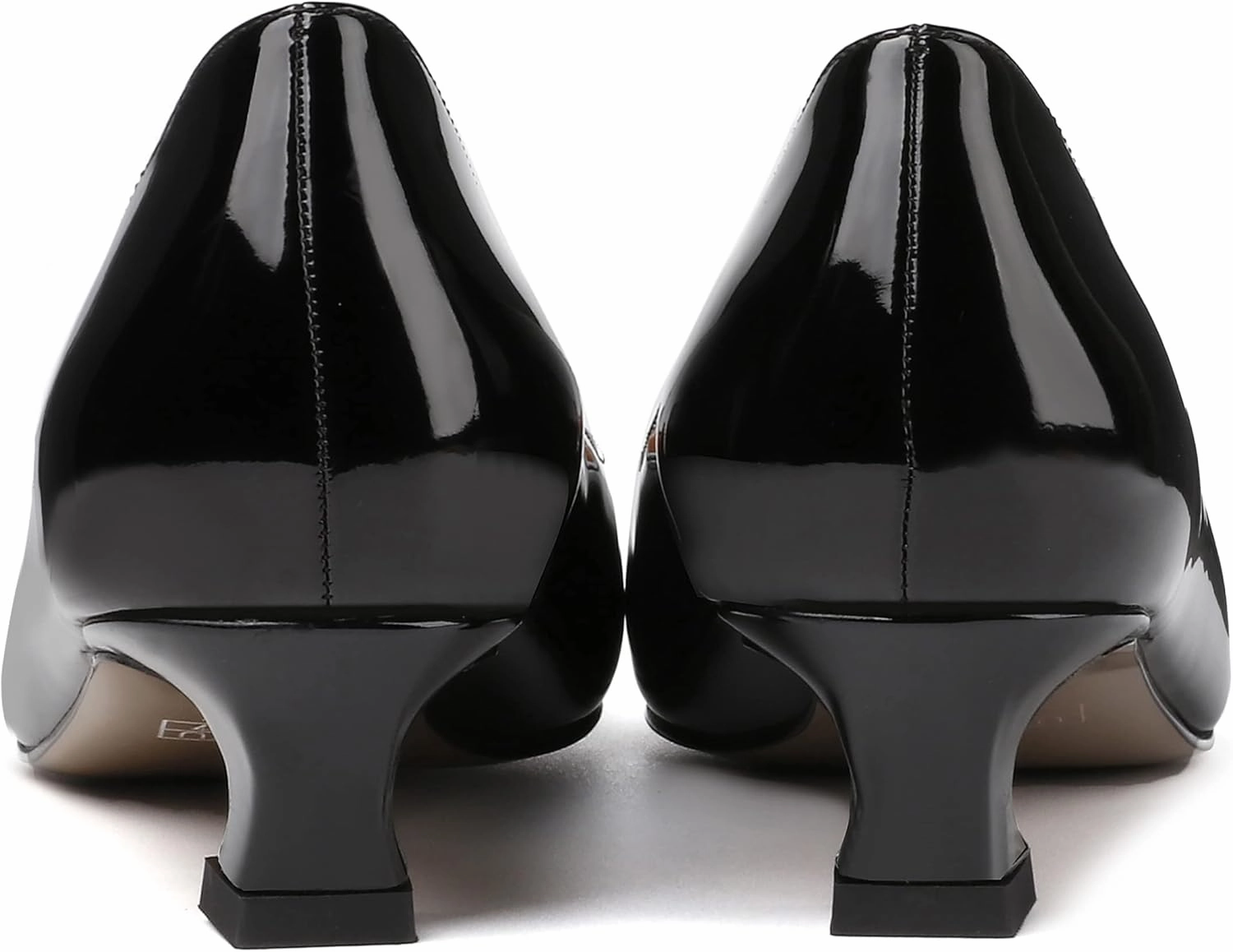 SKYSTERRY Women's Pointed Toe Patent Leather Dress Office Slip On Kitten Spool Low Heel Pumps Shoes 1.5 Inch