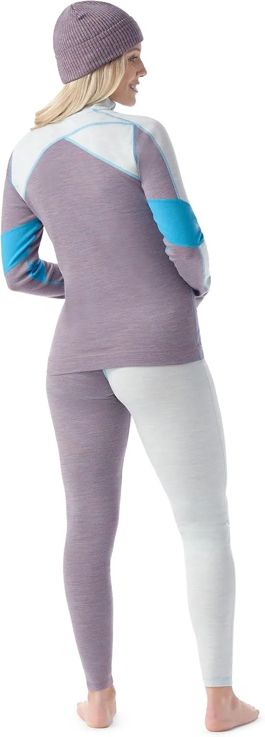 Smartwool Women's Classic Thermal Merino Base Layer Colorblock 1/4 Zip