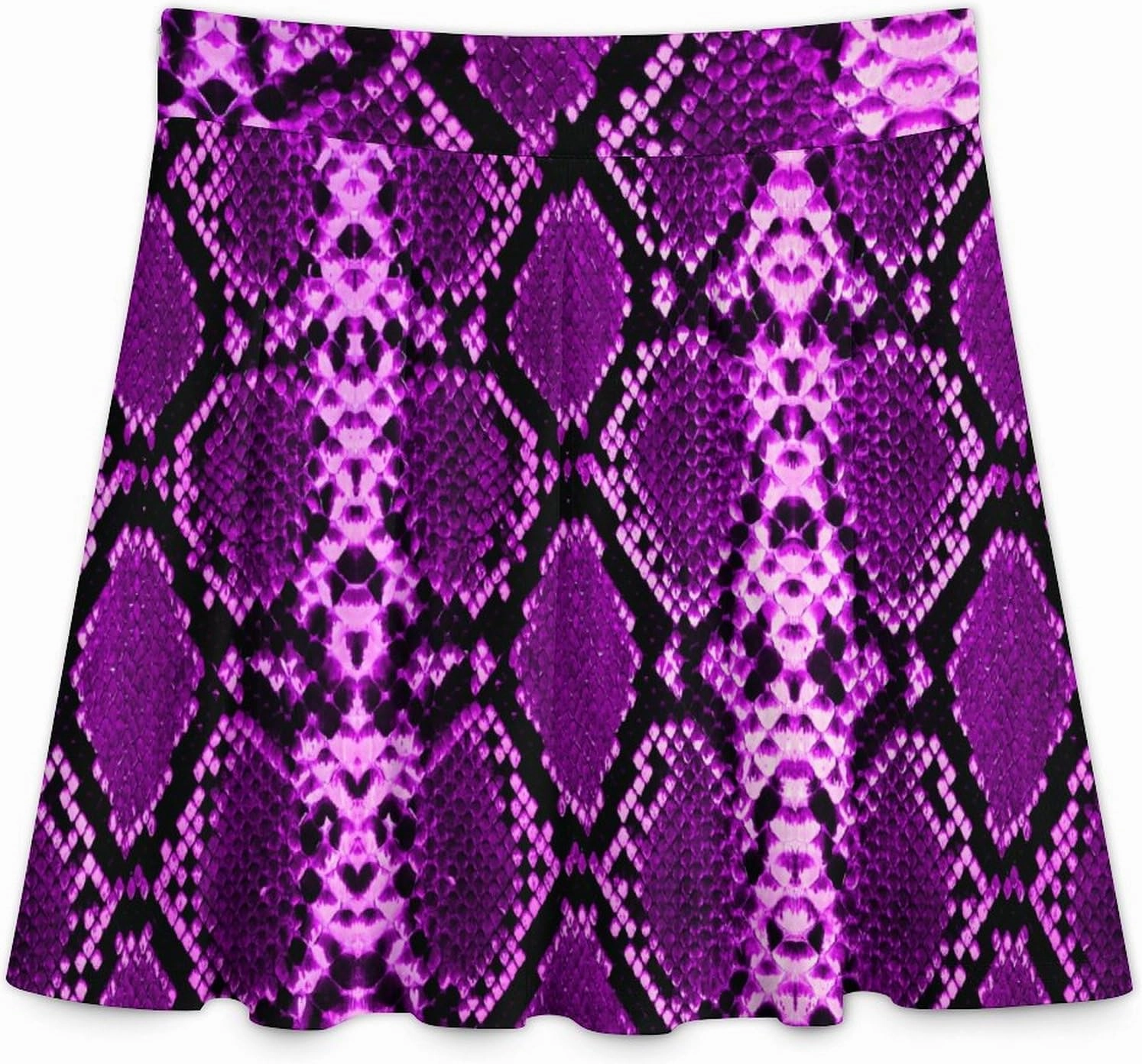 Snake Skin Pattern Red Short Skirts Women Sexy Golf Skirt High Waist Above Knee Gym Minishort Summer Casual Bottoms
