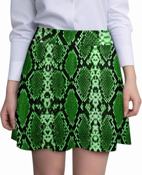 Snake Skin Pattern Red Short Skirts Women Sexy Golf Skirt High Waist Above Knee Gym Minishort Summer Casual Bottoms