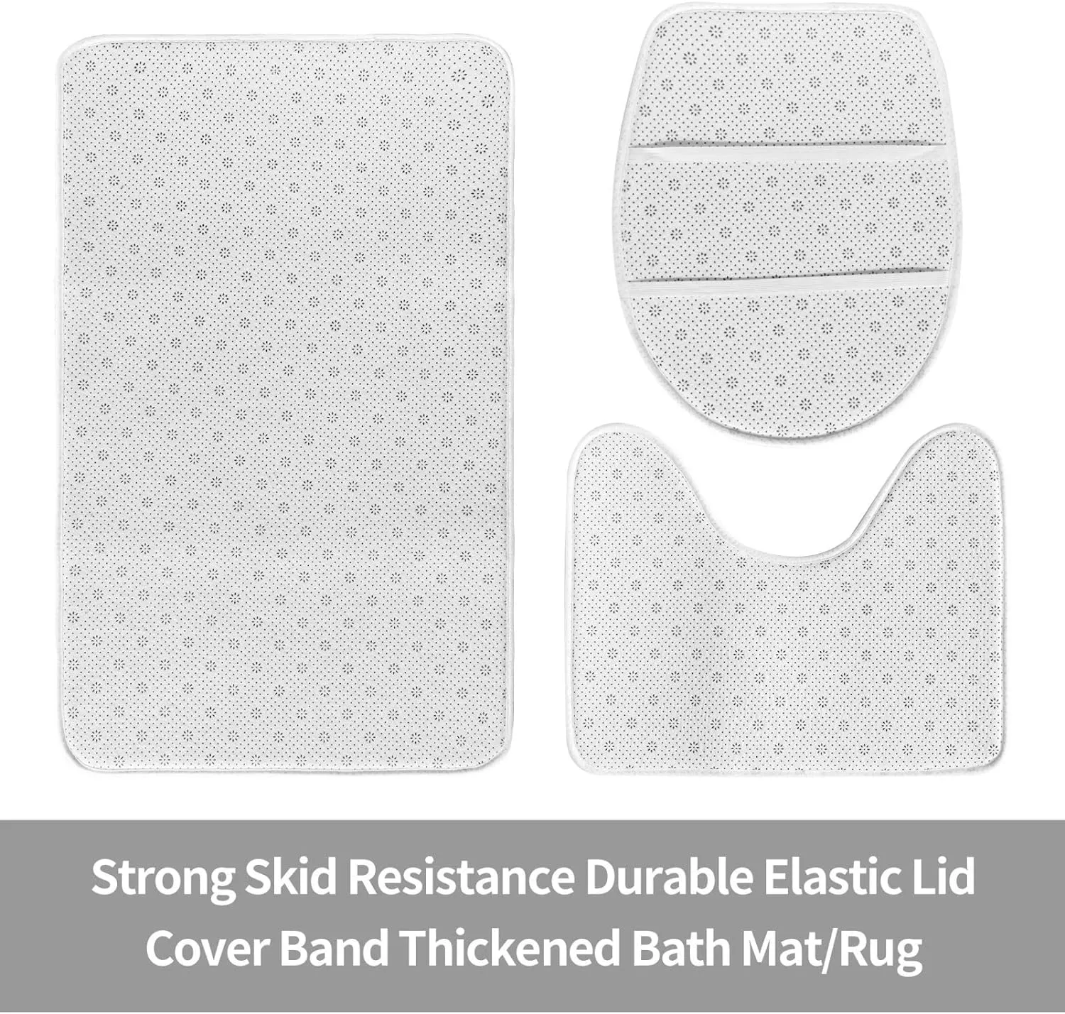 Soft and Comfortable Flannel Bathroom Non Slip Rugs,Super Absorbent Anti-Skid Carpet 3 Pieces/Set Seagulls in Flight