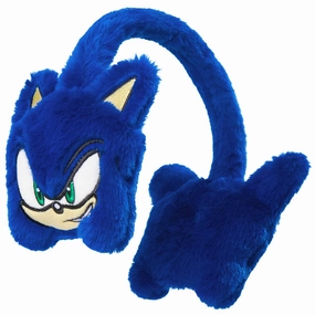 SONIC THE HEDGEHOG Kids Earmuffs for Boys Girls Teens Plush Fluffy Ear Covers Winter Accessories for School Travel Days Out Gifts for Gamers