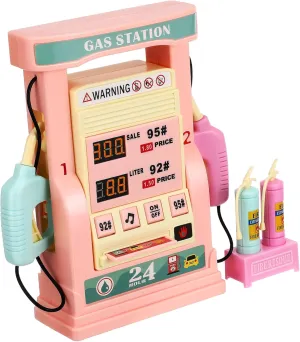 Sosoport Interactive Gas Station Set for Miniature Simulation Gas Station with Talking Feature Tiny Gas Pump Safe Materials for Playhouse and Educational Fun