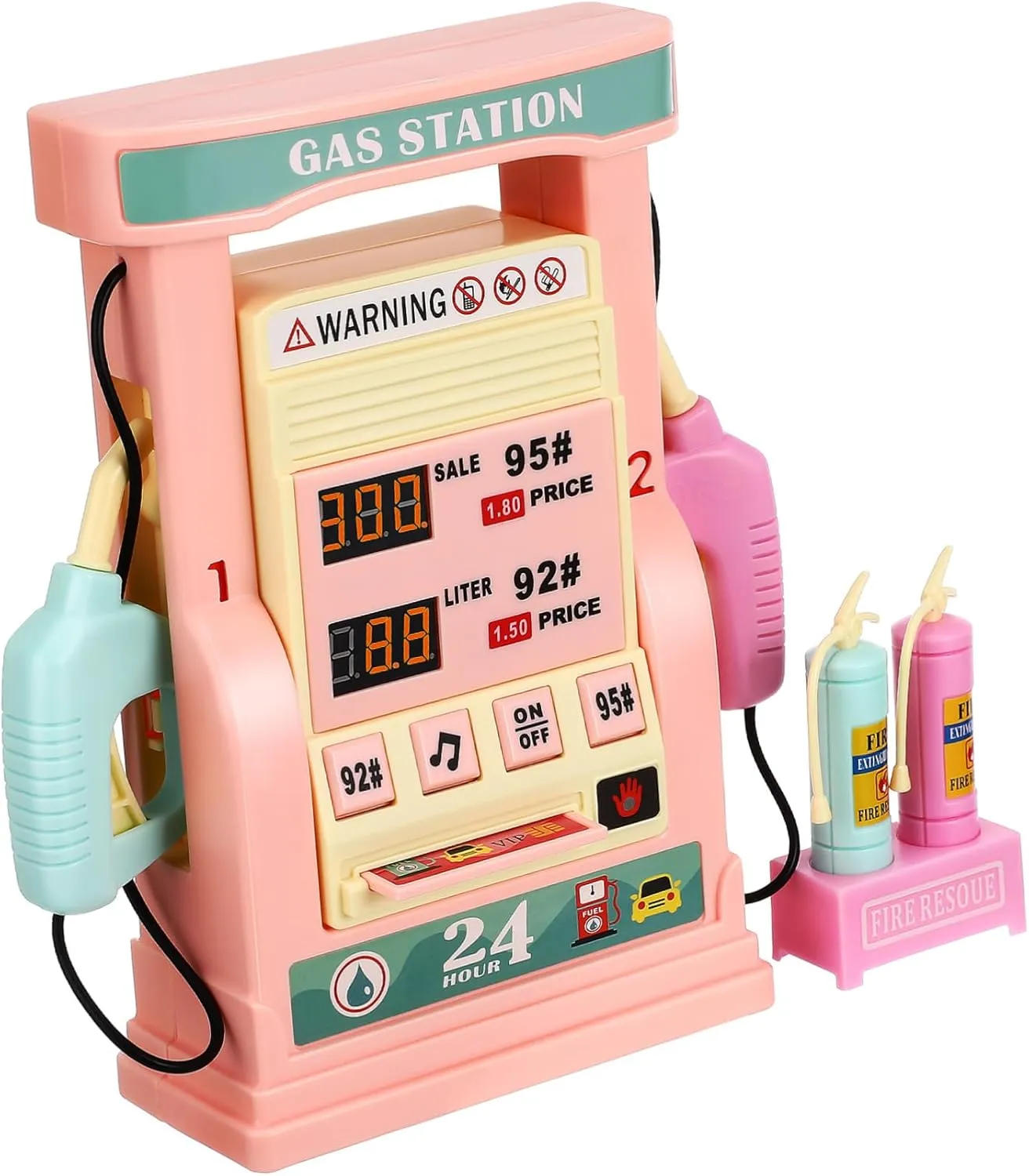 Sosoport Interactive Gas Station Set for Miniature Simulation Gas Station with Talking Feature Tiny Gas Pump Safe Materials for Playhouse and Educational Fun