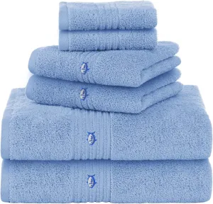 Southern Tide Performance 5.0 Cotton Bath Towel Collection (Colors Vary), 6-Piece, Blue