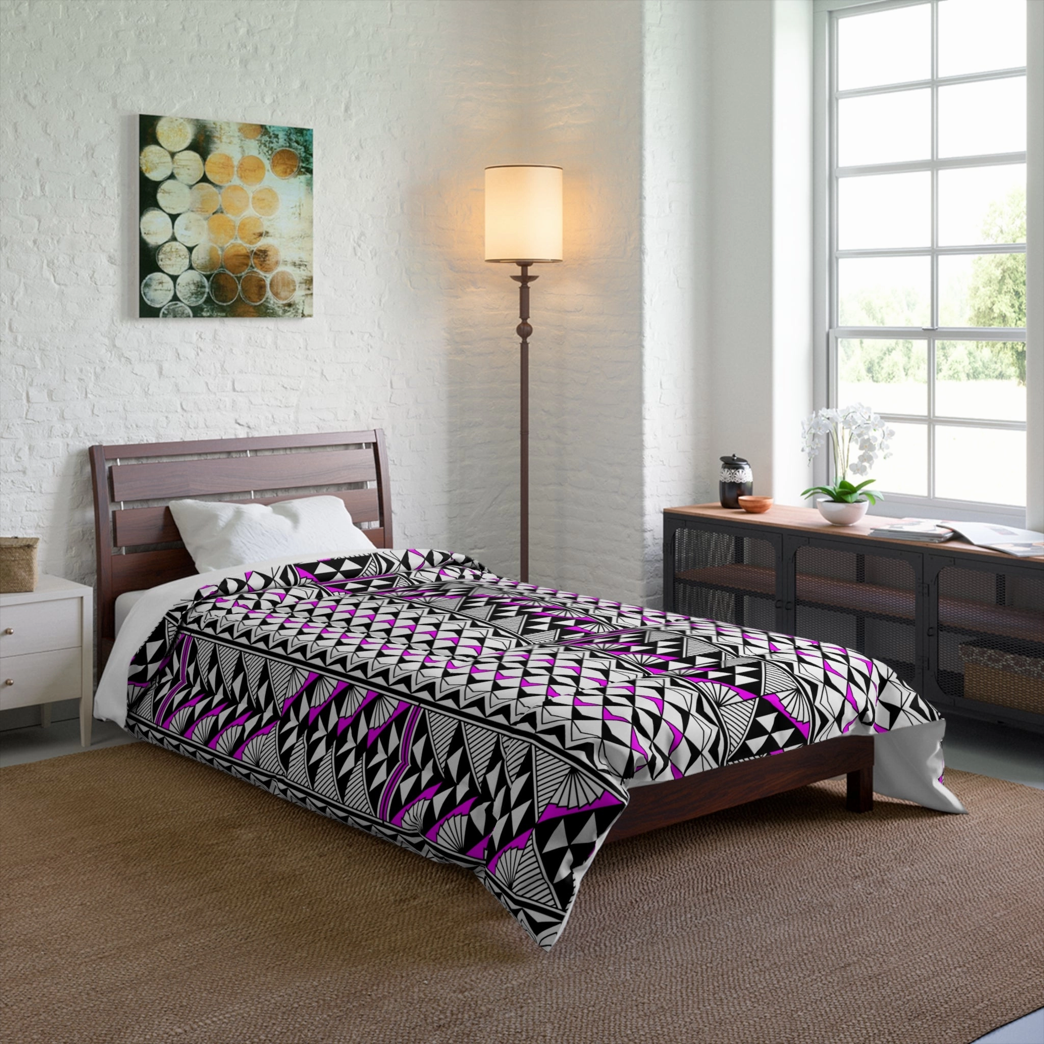 Southwest Rain and Sun in Pink Comforter