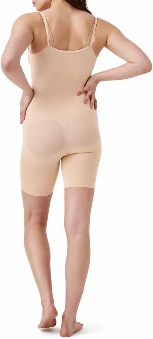 SPANX Power Open-Bust Mid-Thigh Bodysuit - Level 2 Compression - Lightweight Body Shaper - Shapewear for Women