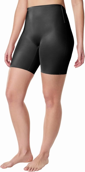 SPANXshape Suit Your Fancy Low-Back Mid-Thigh Short - Shapewear Underwear - Medium Compression - For Specific Silhouettes - Very Black - XL