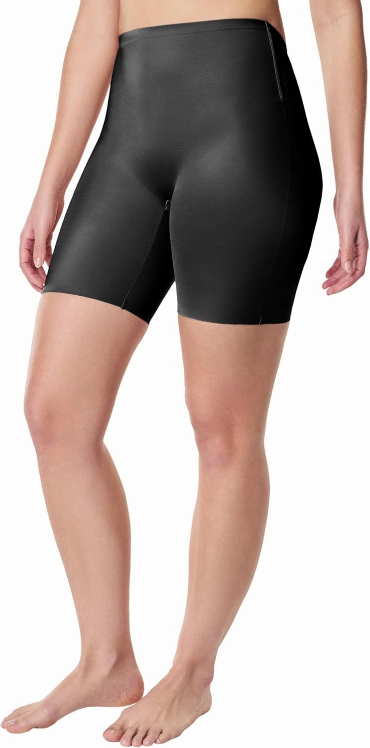 SPANXshape Suit Your Fancy Low-Back Mid-Thigh Short - Shapewear Underwear - Medium Compression - For Specific Silhouettes - Very Black - XL