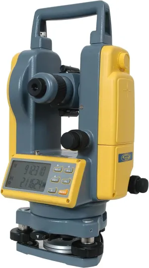 Spectra Precision DET-2 Digital Electronic Theodolite, Construction Surveying Equipment Set, Rechargeable and Alkaline Batteries, Carry Case