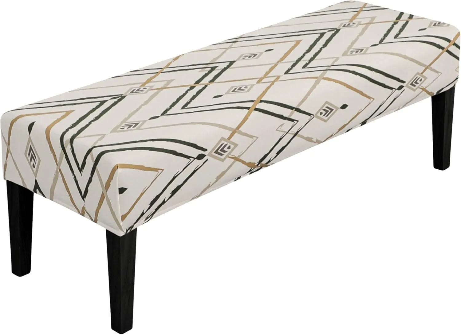 SPRINGRICO Stretch Dining Bench Cover, Removable Bench Slipcover Washable Bench Seat Protector Rectangle Bench Cover for Dining Room, Living Room, Bedroom, Kitchen (Lucid Calm)