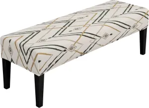 SPRINGRICO Stretch Dining Bench Cover, Removable Bench Slipcover Washable Bench Seat Protector Rectangle Bench Cover for Dining Room, Living Room, Bedroom, Kitchen (Lucid Calm)