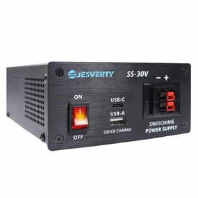 SS-30V 13.8V 30A DC Regulated Universal Compact Bench Power Supply, AC-DC Power Converter, 20W USB & Type-C Quick-Charge, Anderson Connectors & 1/4 inch Bingding Posts for HAM&Amateur Radio