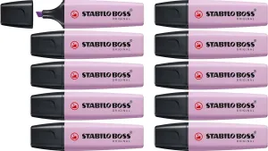 STABILO Highlighter BOSS ORIGINAL Pastel - Pack of 10 - Lilac Haze