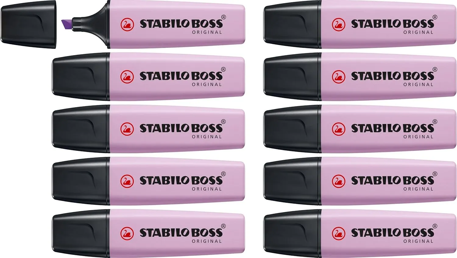 STABILO Highlighter BOSS ORIGINAL Pastel - Pack of 10 - Lilac Haze