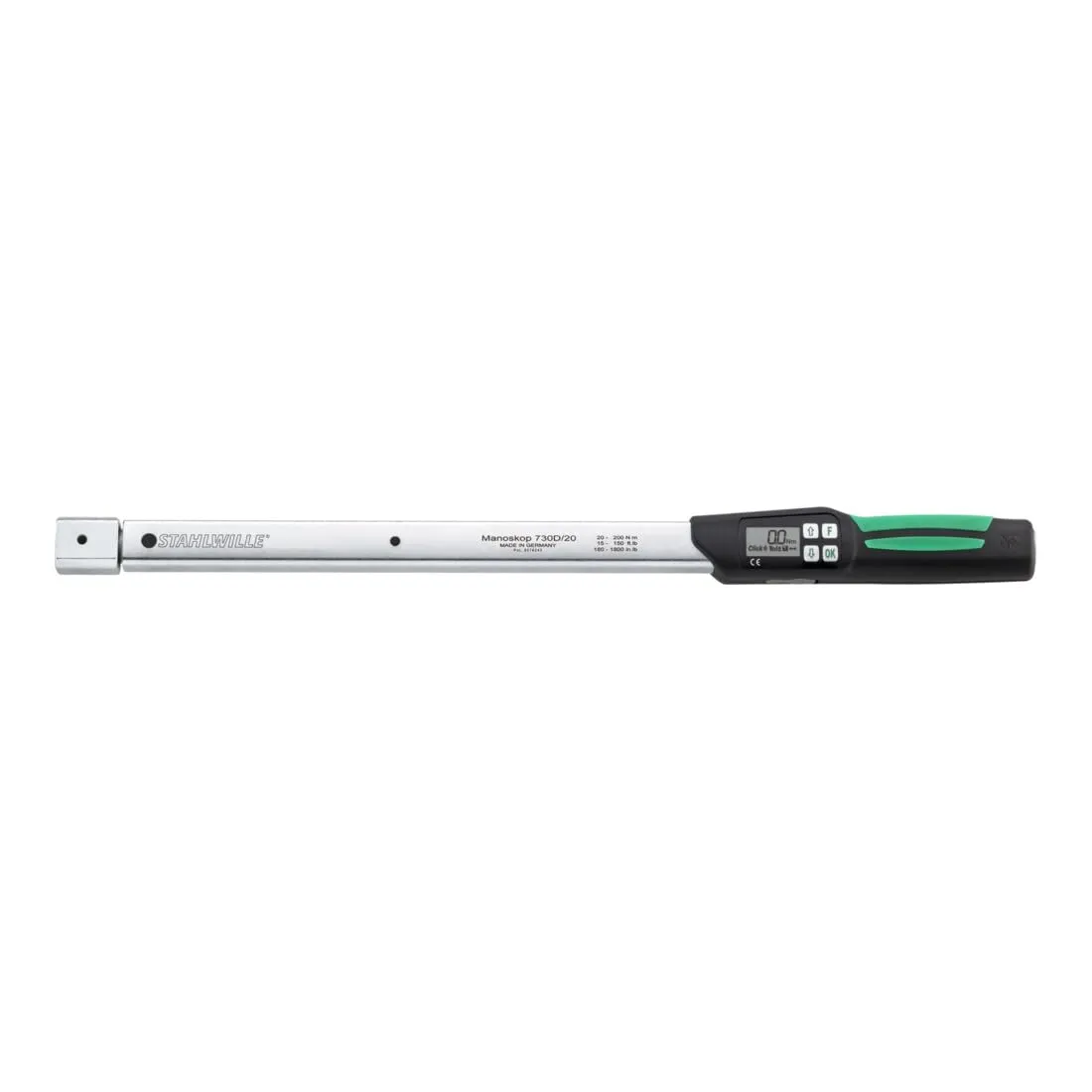 Stahlwille 96501710 730D MANOSKOP Torque Wrench - 10-100 N.m, 9x12 mm, Quickrelease Safety Lock, Fast-setting, Automatic Compensation, Ergonomic Handle, Made in Germany