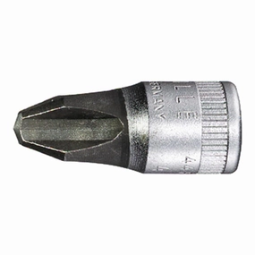 Stahlwille 01290003 Screwdriver sockets for recessed head screws Phillips-Recess, Size 3, 1/4 inch Drive, High-Performance Steel, Chrome Plated, Length 28mm, Weight 12g, Made in Germany