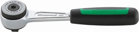 Stahlwille 11231011 Reversible Ratchet No. 411, Fine Tooth, 60 teeth, 1/4 inch Drive, with 2-Component Handle, Chrome Plated Finish, Length 118mm, Made in Germany