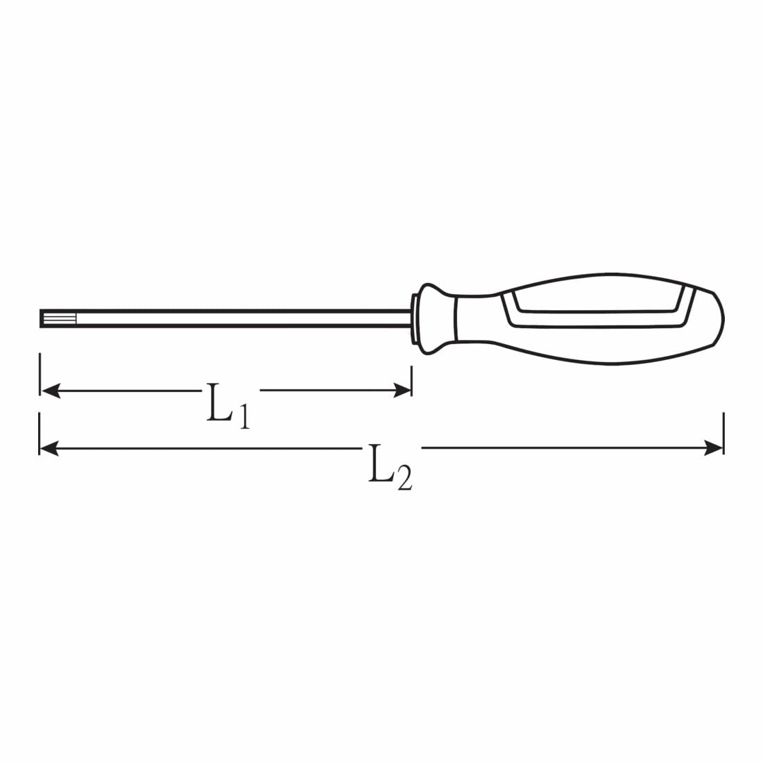 Stahlwille 46363004 4mm Torq-set® Screwdrivers DRALL  with Hexagonal Blade, 1/4 Inch Outside Hexagon, Chrome Plated, Black Tips, Length 215mm, Weight 93g, Made in Germany