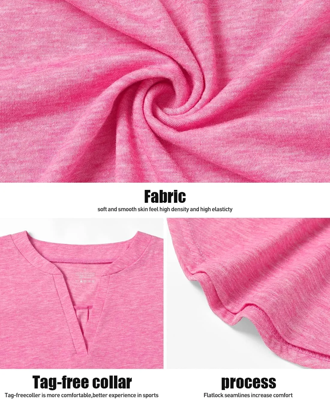 Star Vibe 3 Pack Women's V-Neck T-Shirts Short Sleeve Summer Tops Casual Ruffle Sleeve Tee Shirt Slim Fit Blouses
