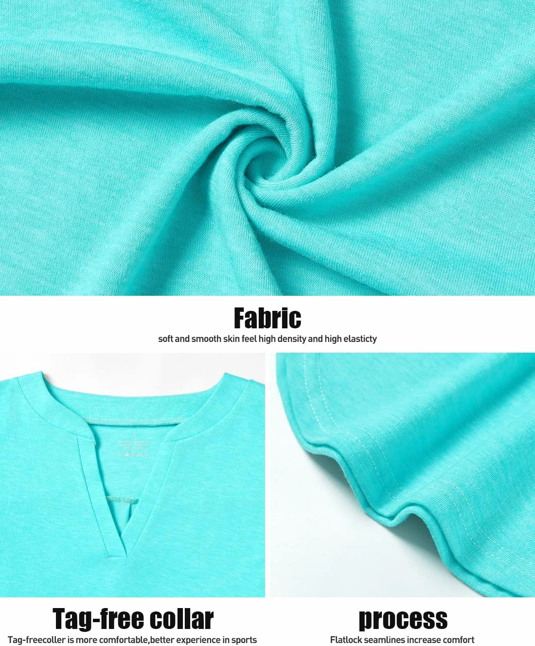 Star Vibe 3 Pack Women's V-Neck T-Shirts Short Sleeve Summer Tops Casual Ruffle Sleeve Tee Shirt Slim Fit Blouses