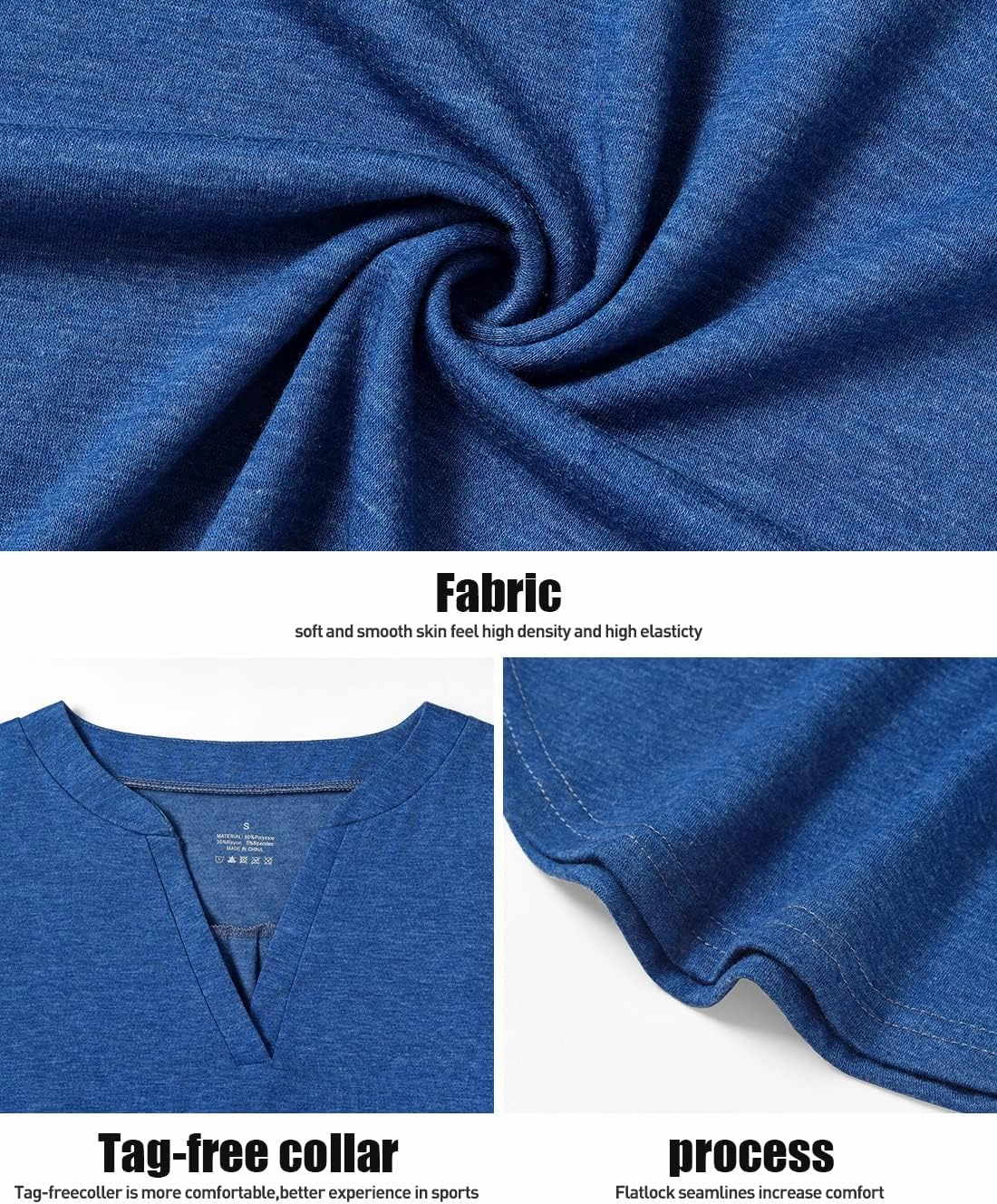 Star Vibe 3 Pack Women's V-Neck T-Shirts Short Sleeve Summer Tops Casual Ruffle Sleeve Tee Shirt Slim Fit Blouses