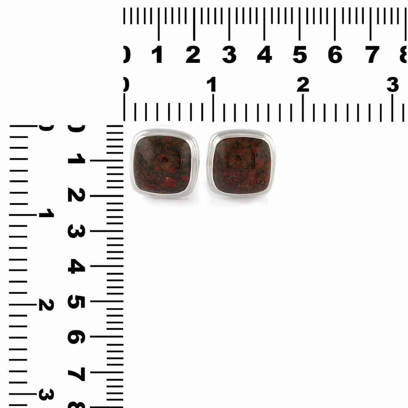 Starborn Sterling Silver Agatized Fossil Dinosaur Bone Cuff Links