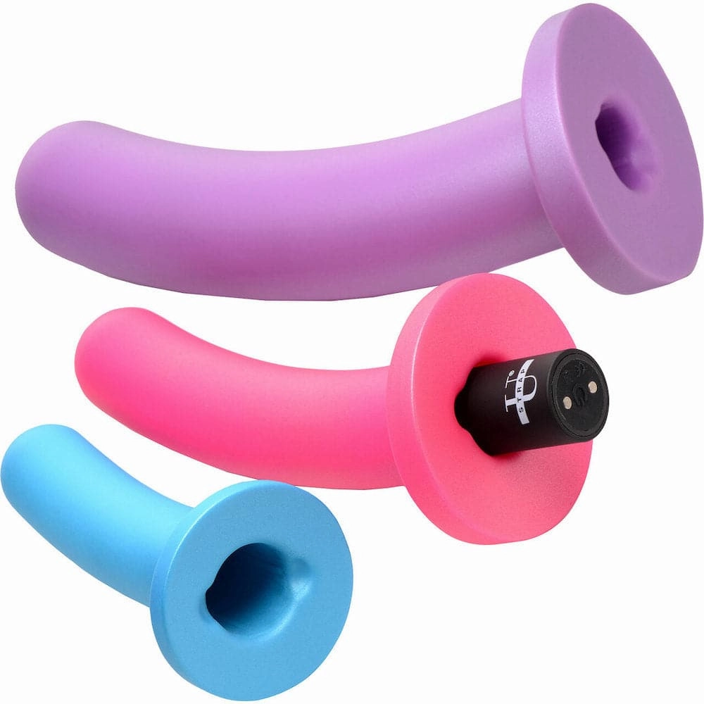 STRAP U - PEG 28X Vibrating Rechargeable 5 Pieces Silicone Dildo Set with Remote