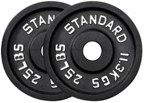 Strength Training Weight Plates for Home and Commercial Gym, Exercise Equipment - 2.5, 5, 10, 15, 25, 35, 45, 55 LB