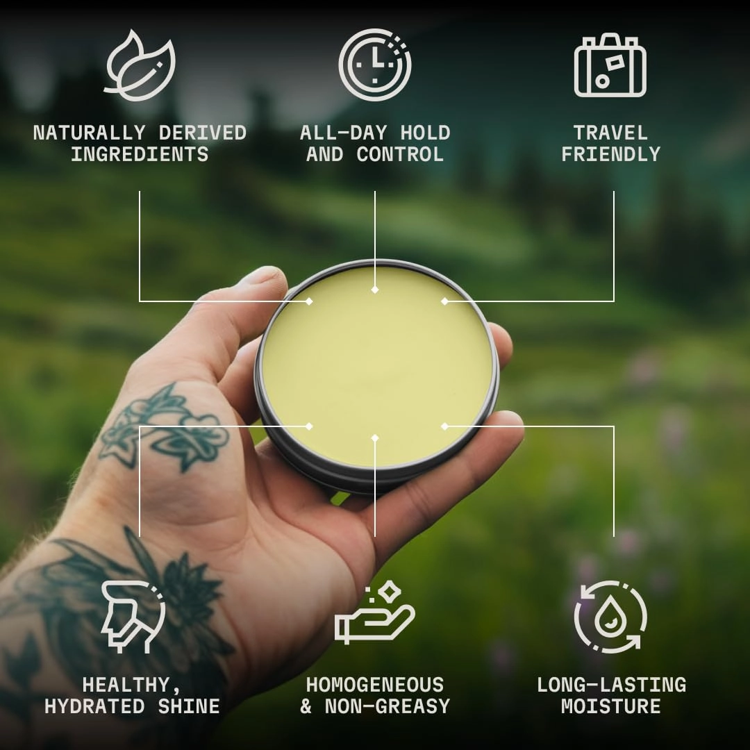 Striking Viking Beard Oil and Balm - Leave in Beard Conditioner - Tames, Styles, Softens, and Moisturizes Beards and Mustache - Made with All Natural and Organic Argan and Jojobo Oils, Vanilla