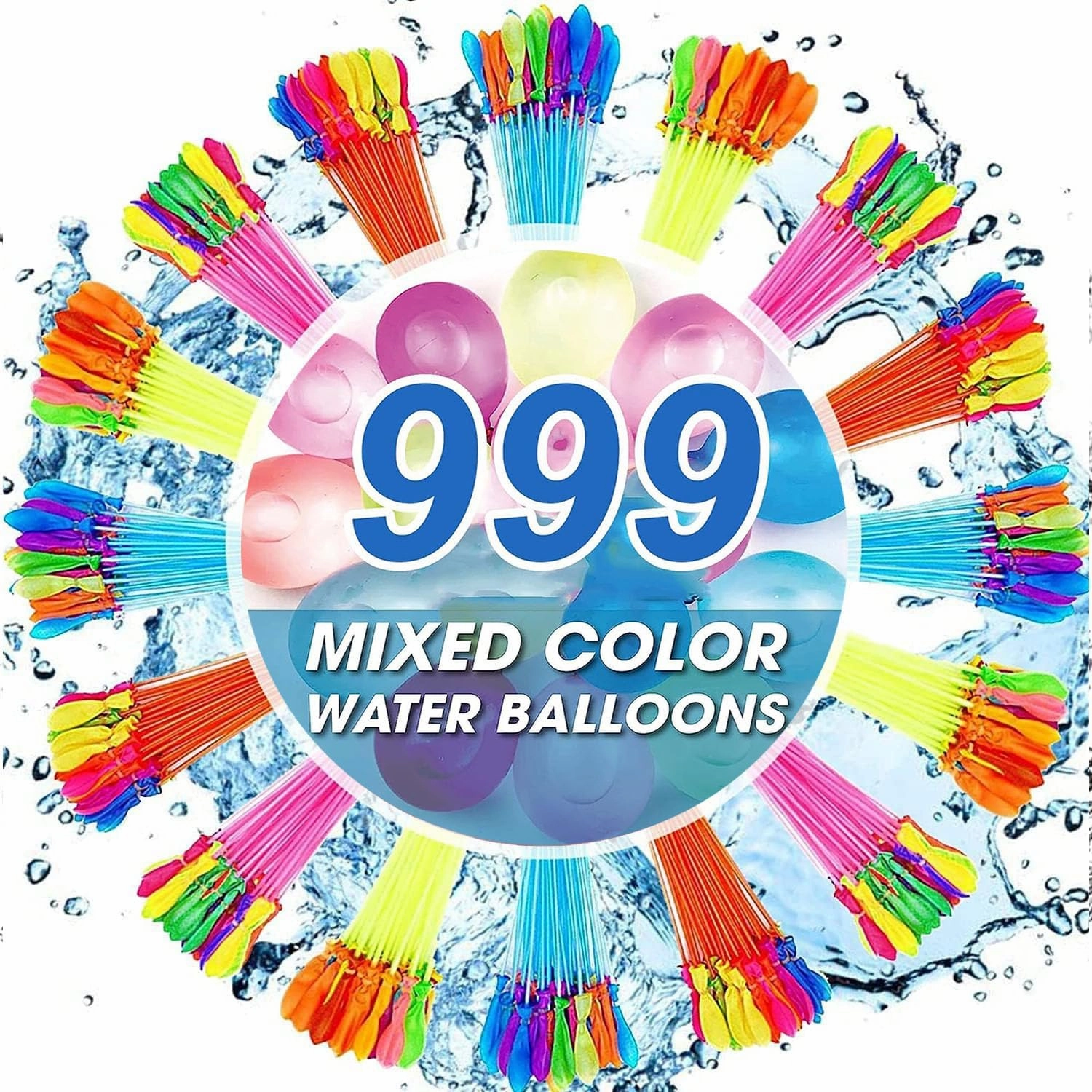 Summer Quick Fill Water Balloons Suitable for Adults and Children's Summer Cooling Total of 999 Balloons