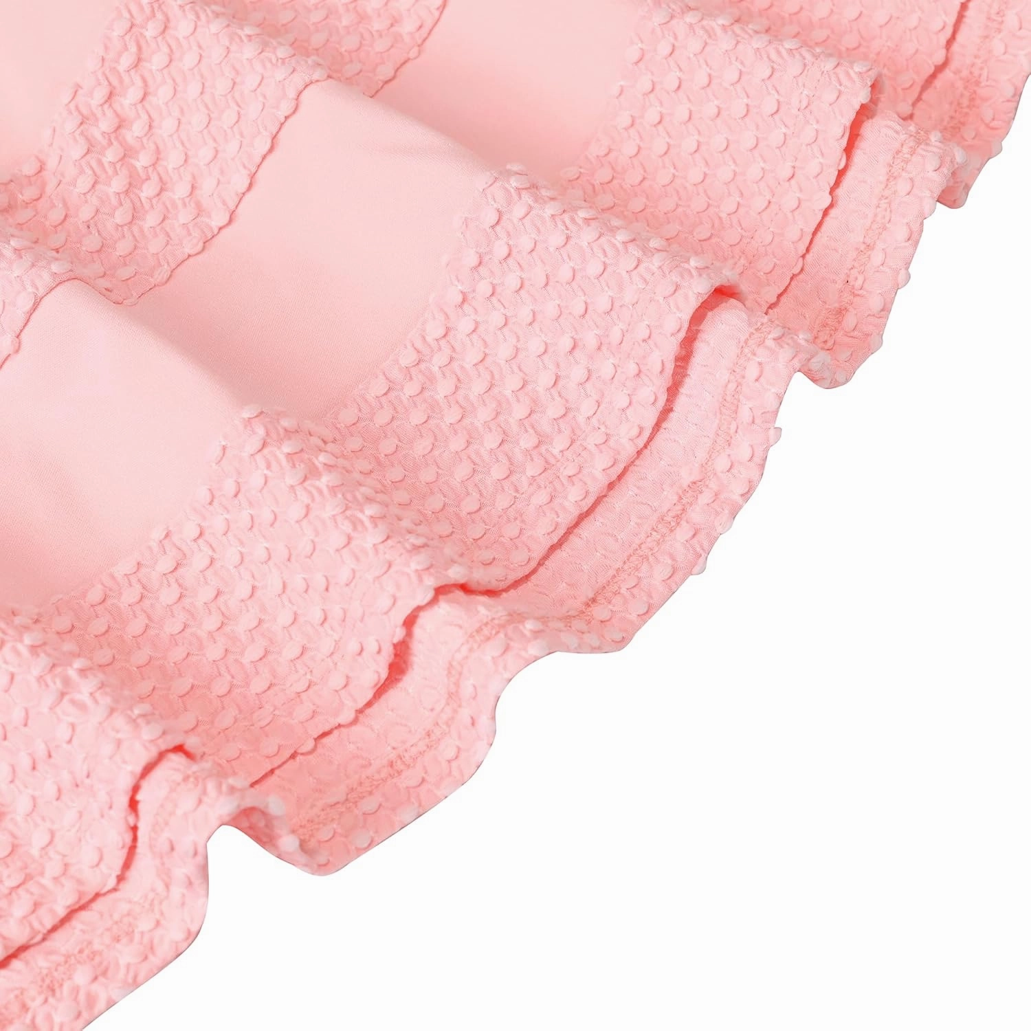 Sunny Fashion Girls Dress Pink Solid A-line Vintage Puff Sleeve Spring Summer