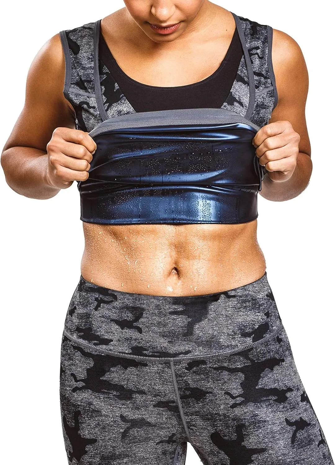 Sweat Shaper Premium Sauna Tank Top for Women, Slimming Sauna Shirt for Workouts