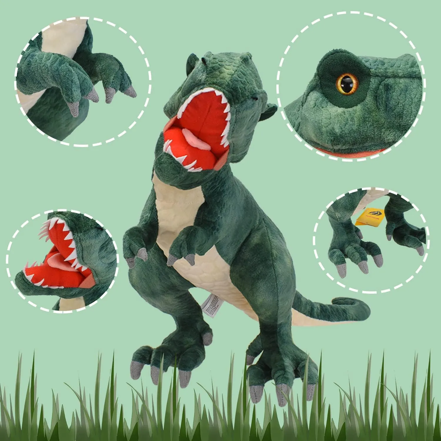 T Rex Lifelike 18-Inch Dinosaur Plushies for Boys and Girls