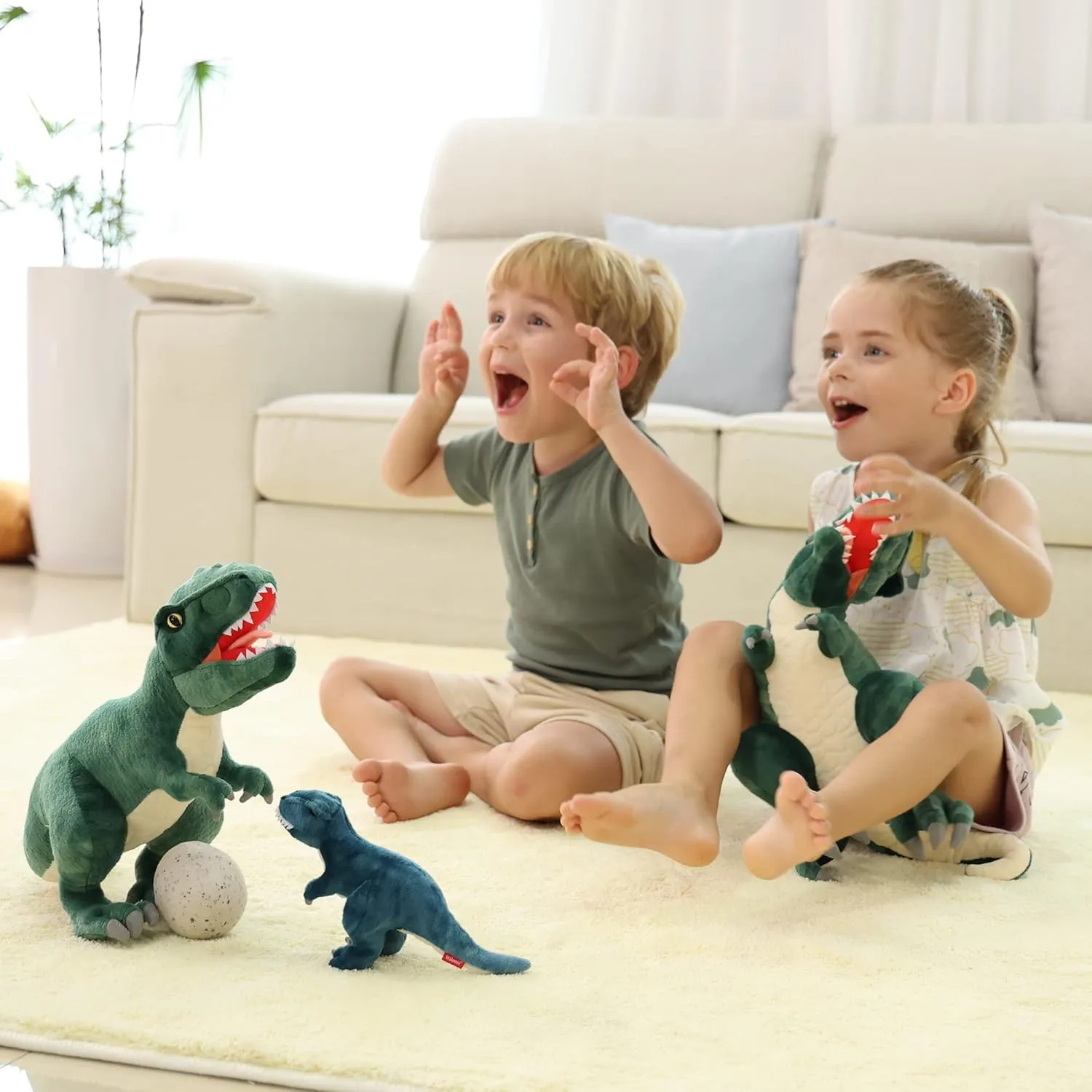 T Rex Lifelike 18-Inch Dinosaur Plushies for Boys and Girls