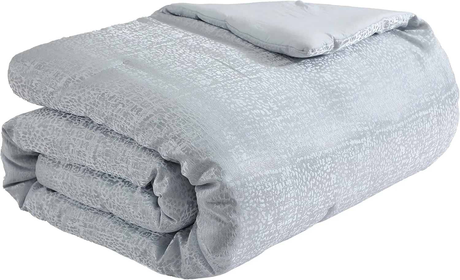 Tahari Home - Comforter Set, Jacquard 5-Piece Bedding with Matching Shams & Decorative Pillows, Ideal for All Seasons (Sterling Ice Blue, King)
