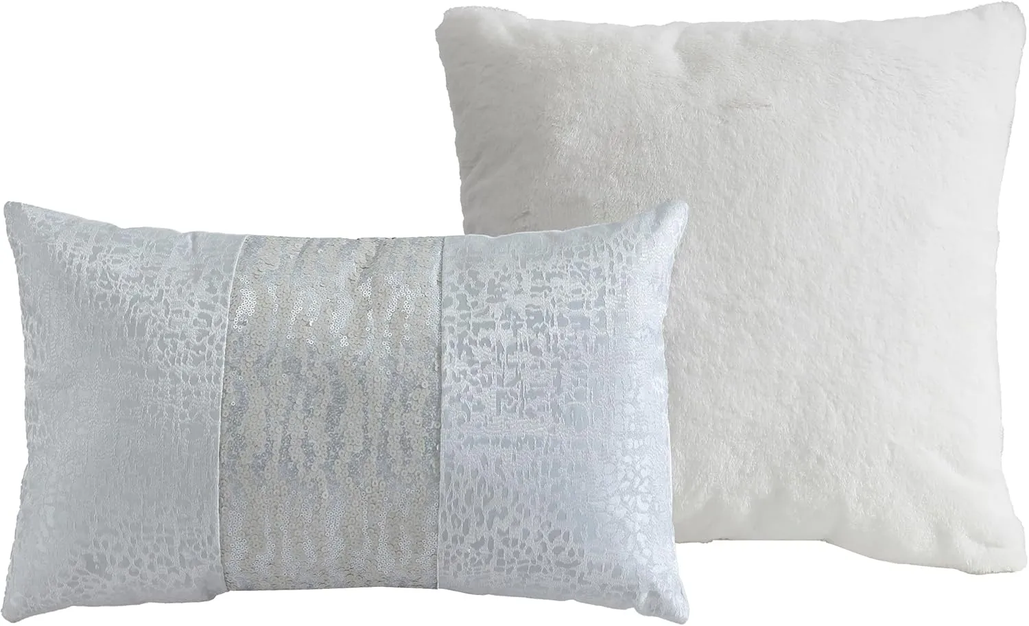 Tahari Home - Comforter Set, Jacquard 5-Piece Bedding with Matching Shams & Decorative Pillows, Ideal for All Seasons (Sterling Ice Blue, King)