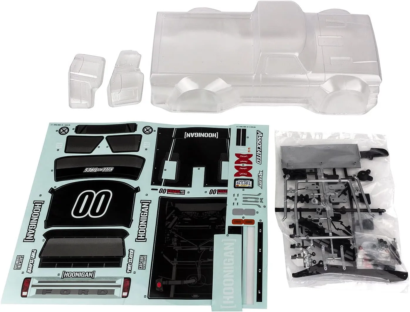 Team Associated Hoonitruck Body Set Clear ASC31891 Electric Car/Truck Option Parts
