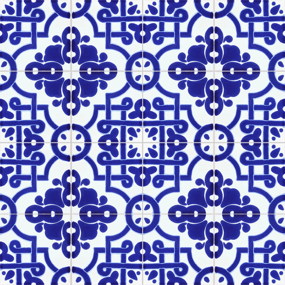 Terra Nova Mediterraneo Decorative Tile: Mosaico Azul