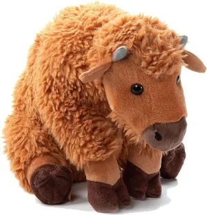 The Petting Zoo Bison Calf Stuffed Animal Plushie, Gifts for Kids, Wild Onez Wildlife Animals, Bison Calf Plush Toy 12 inches