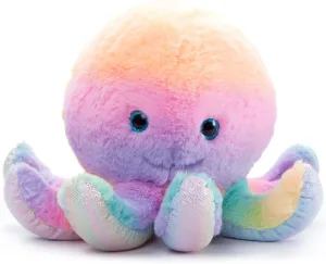 The Petting Zoo Octopus Stuffed Animal Plushie, Ombrez Ocean Animals, Rainbow Zoologee Octopus Plush Toy 10 inches