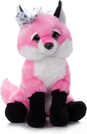 The Petting Zoo Pink Fox Stuffed Animal Plushie, Lash’z Animals, Fox Plush Toy 10 inches