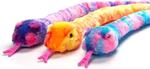 The Petting Zoo Snake Stuffed Animal, Gifts for Girls, Tie Dye Snake Plush Toy, 54 in. (Purple/Pink)