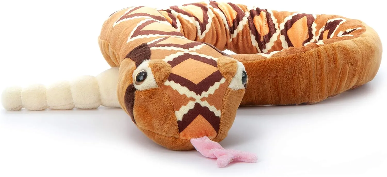 The Petting Zoo Tropical Rattlesnake Stuffed Animal, Gifts for Kids, Snake Plush Toy 54 inches