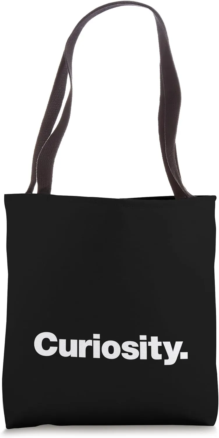 The word Curiosity | A design that says Curiosity Tote Bag