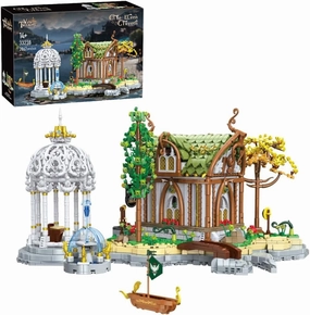The Elven Tavern Architecture Building Blocks Toys,Medieval Tavern with The Rings Castle Building Sets, Collectible or Home Office Display, Ideas Gift for Adult and Film Fans(2867 Pcs)