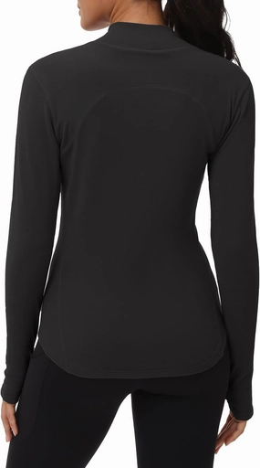 THE GYM PEOPLE Fleece Mock Turtleneck Pullover Base Layer Shirts Long Sleeve Workout Tops with Thumb Hole