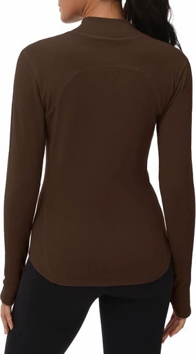 THE GYM PEOPLE Fleece Mock Turtleneck Pullover Base Layer Shirts Long Sleeve Workout Tops with Thumb Hole