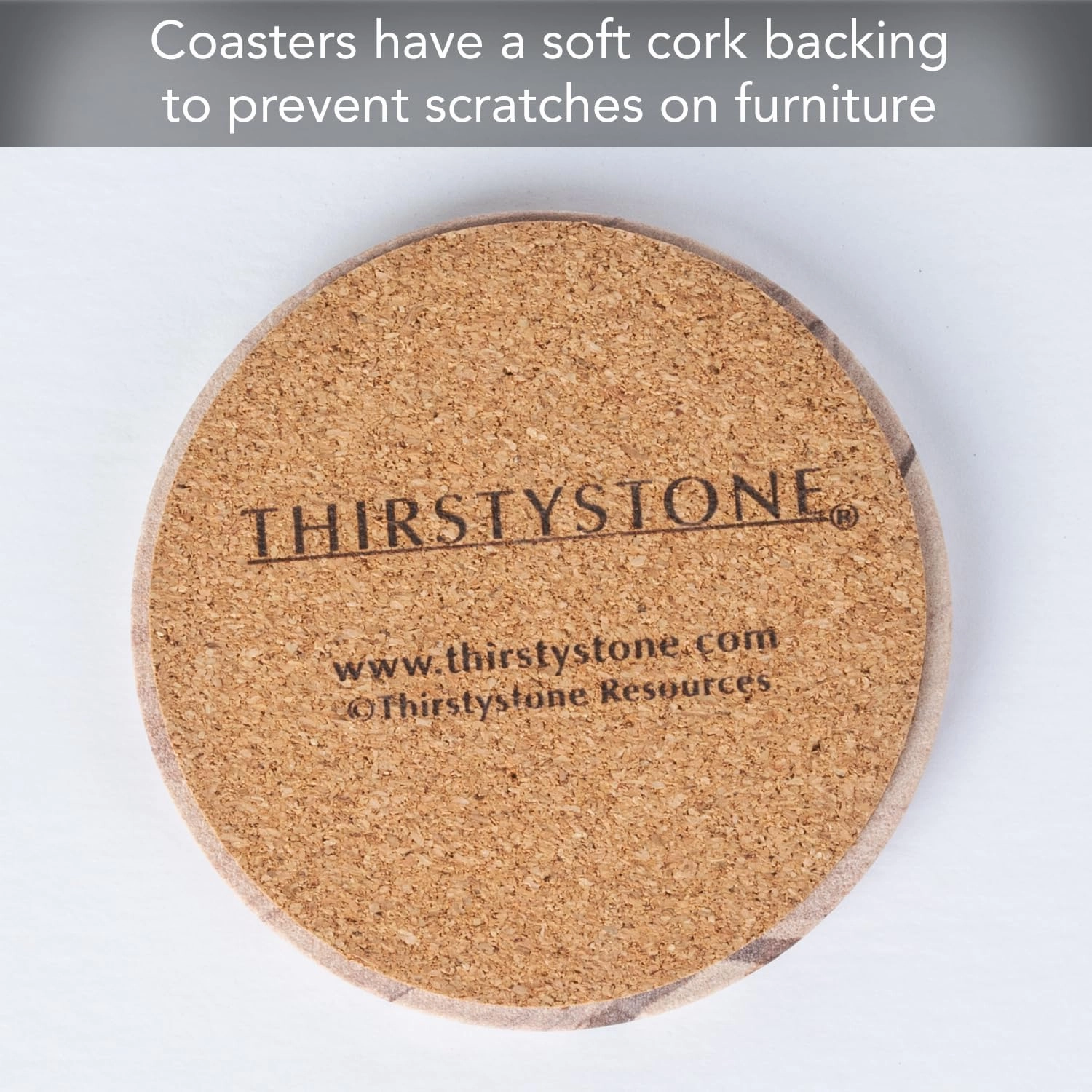Thirstystone Cinnabar Brand, Multicolor All Natural Sandstone-Durable Stone with Varying Patterns, Every Coaster Is An Original, 4 inch round