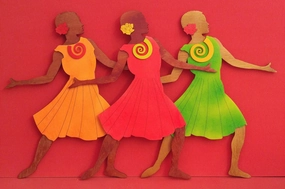 Three figure wall piece - 3x Dance 7